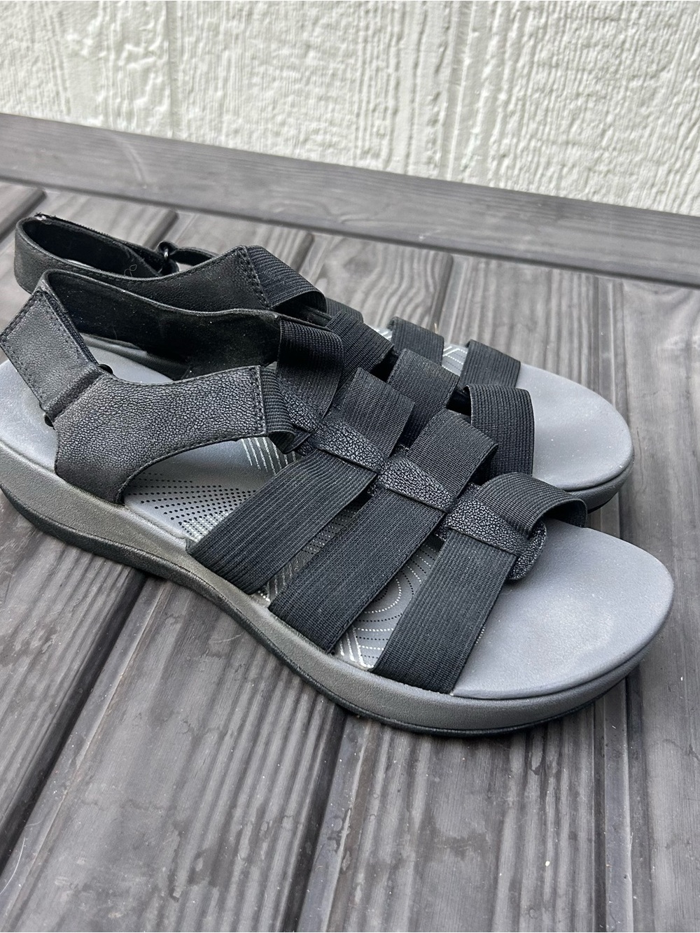 Clark’s Cloudsteppers Women’s Black Sandals 10 Wide